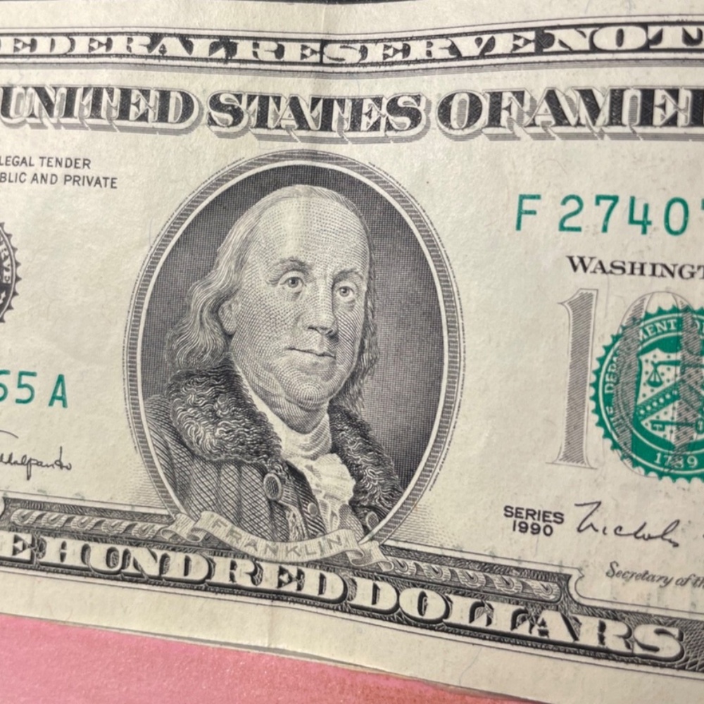 1990 Bill $100 Atlanta F27407165A ~ Small Face #205795228639 - Picture 3 of 6
